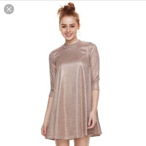 ✨HP✨Rose Gold Foiled Dress